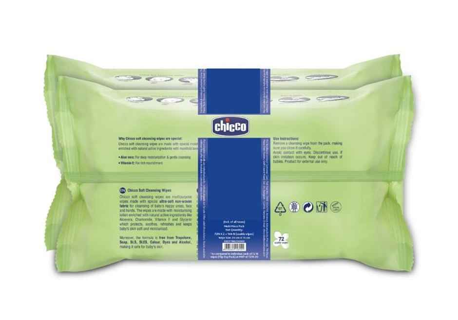 Chicco Soft Cleansing Wipes Bipack