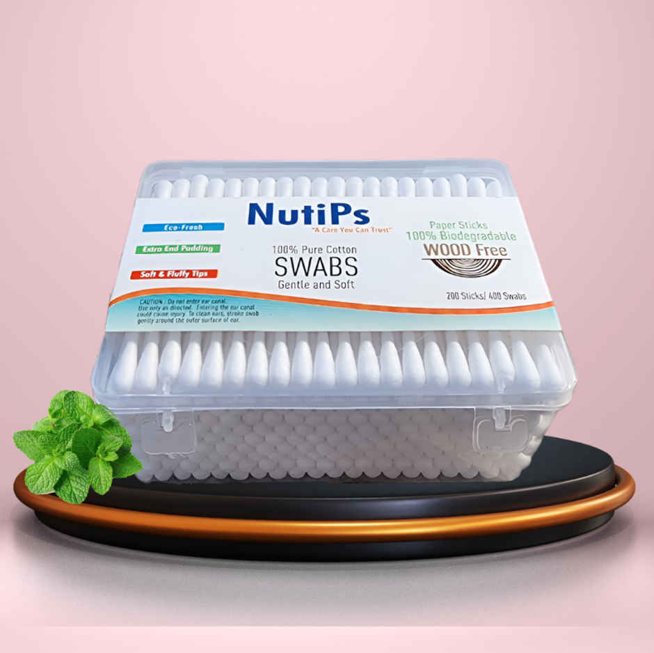 Nutips Premium Eco-Friendly Cotton Buds Box