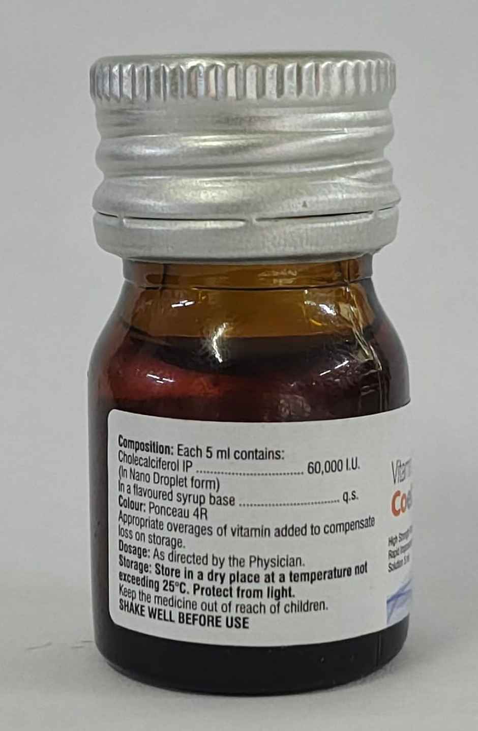 CoeD3 60000IU Vitamin D3 Butterscotch Flavour Sugar Free Oral Solution