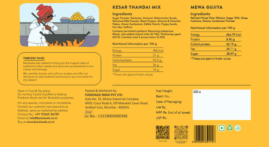 Bansiwala Holi Gujiya & Thandai Hamper