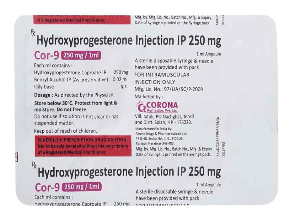 Cor-9 250mg/1mL Injection