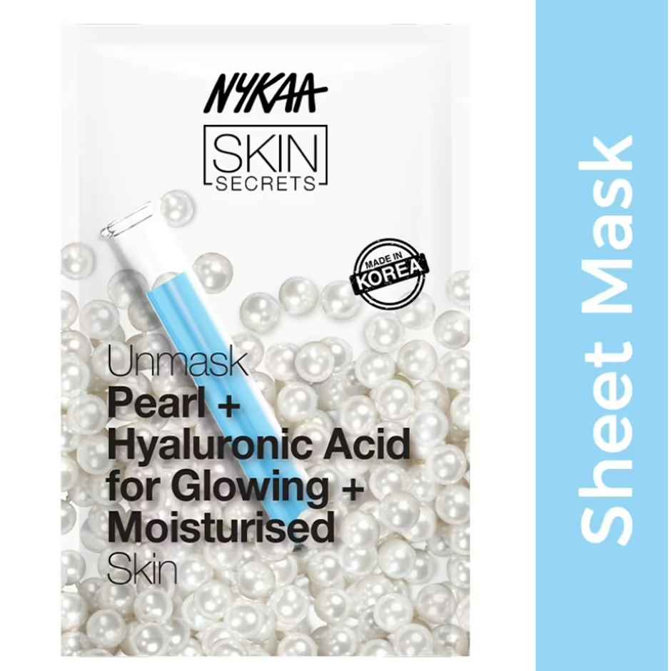 Nykaa Skin Secrets Pearl + Hyaluronic Acid Sheet Mask White 