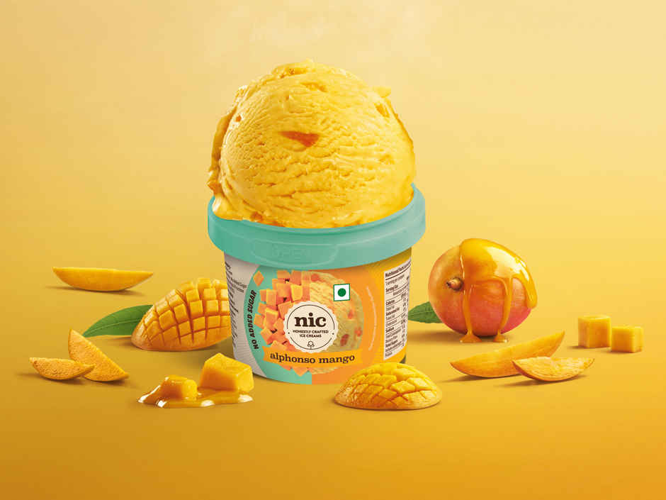 NIC Alphonso Mango Ice Cream Cup | No Added Sugar | Preservative Free | No Artificial Flavors