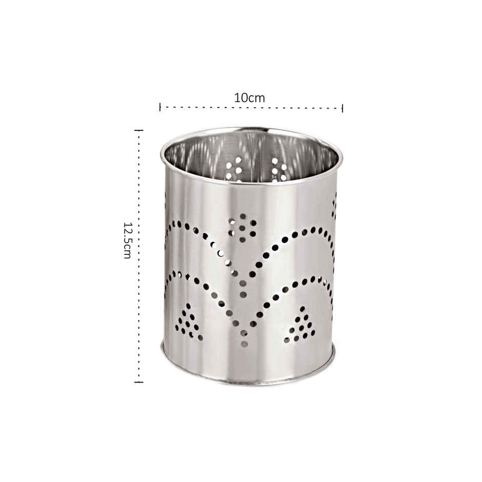 Petals Ss Multipurpose Cutlery Spoon Stand-decorator-stationery Holder