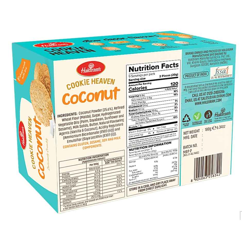 Haldiram's Cookies Heaven - Coconut | Crispy & Tasty