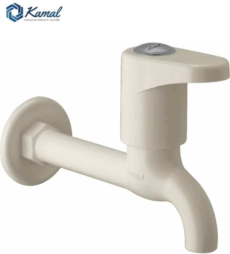 Kamal Long Body Bib Tap Verona - Set Of 4 | Ptmt Plastic Faucet Cold Water Only Bib Tap Faucet