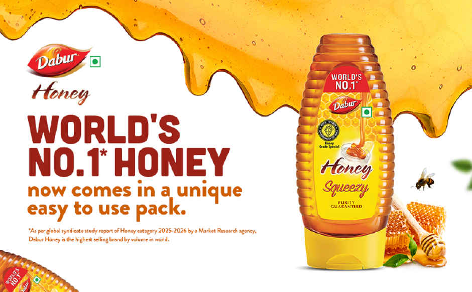 Dabur Honey Squeezy | Totally Pure | World's No.1 Honey Brand | Buy 1 Get 1 Free