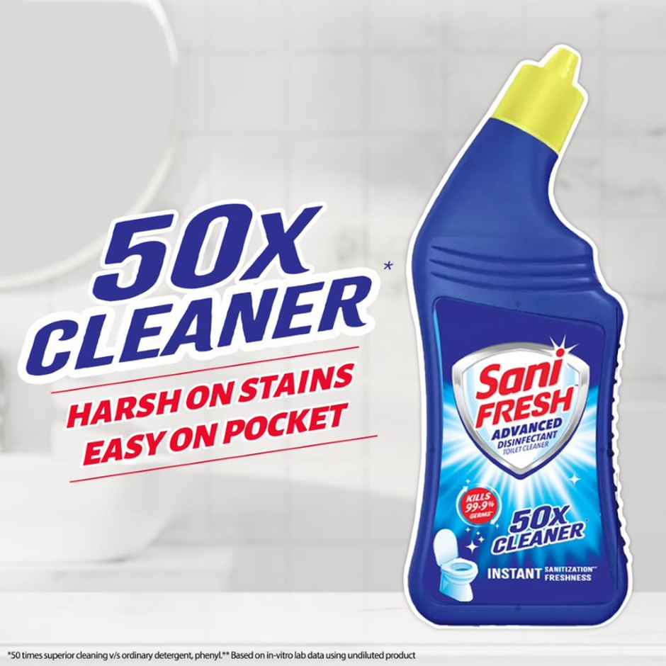 Sanifresh Advance Liquid Toilet Cleaner with Odonil Air Freshener Block