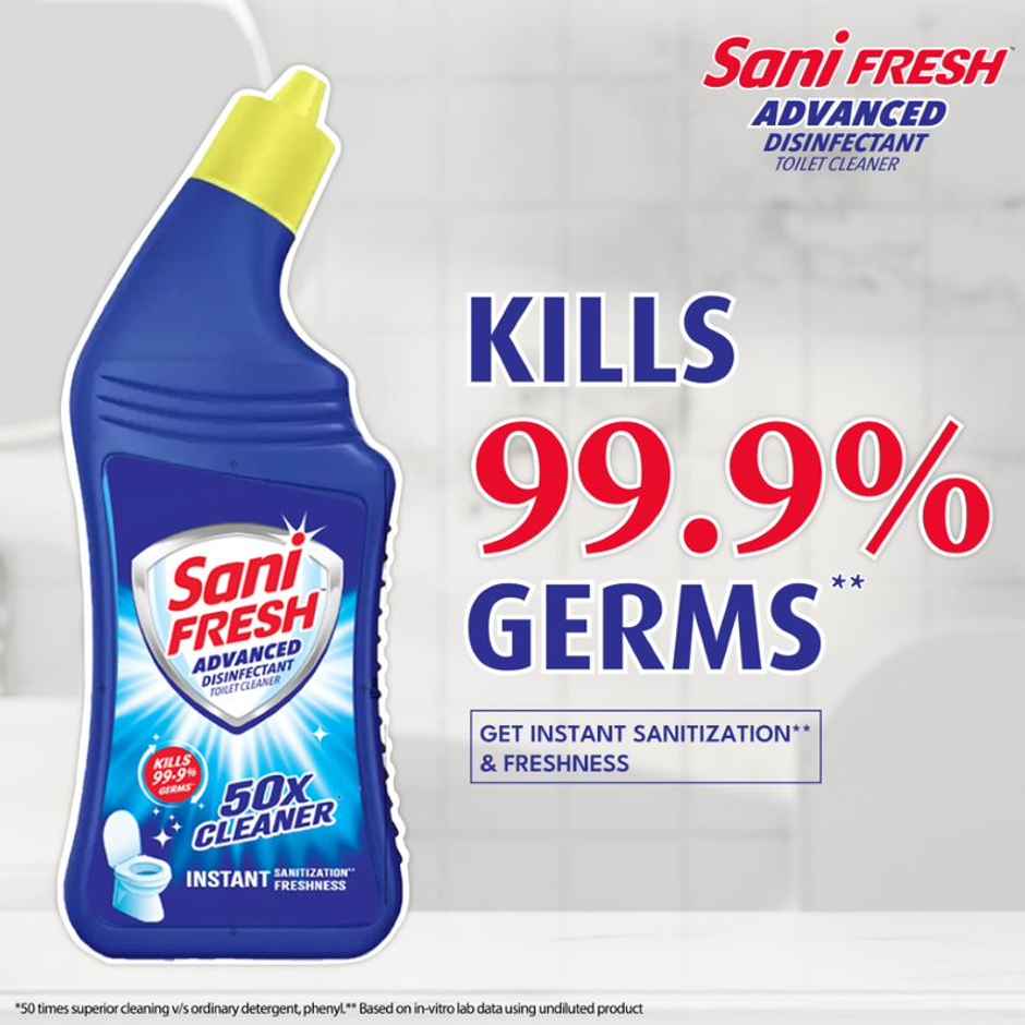 Sanifresh Advance Liquid Toilet Cleaner with Odonil Air Freshener Block