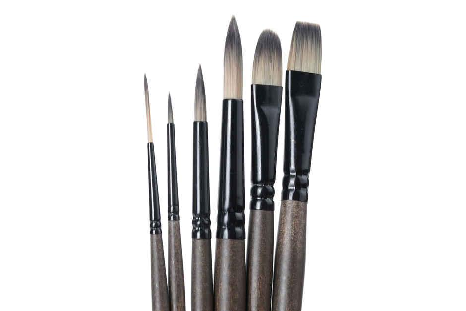Brustro AquaStrokes Artist Brushes | Ideal for Watercolour, Gouache, Acrylics, Oil Brush