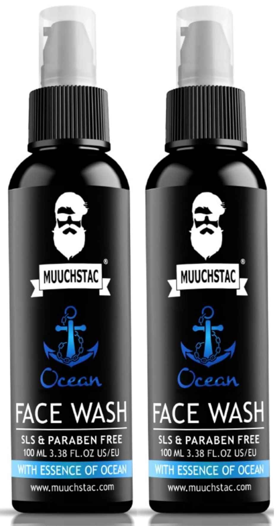 Muuchstac Ocean Face Wash for Men | Fight Acne & Pimples, Brighten & Clears Skin