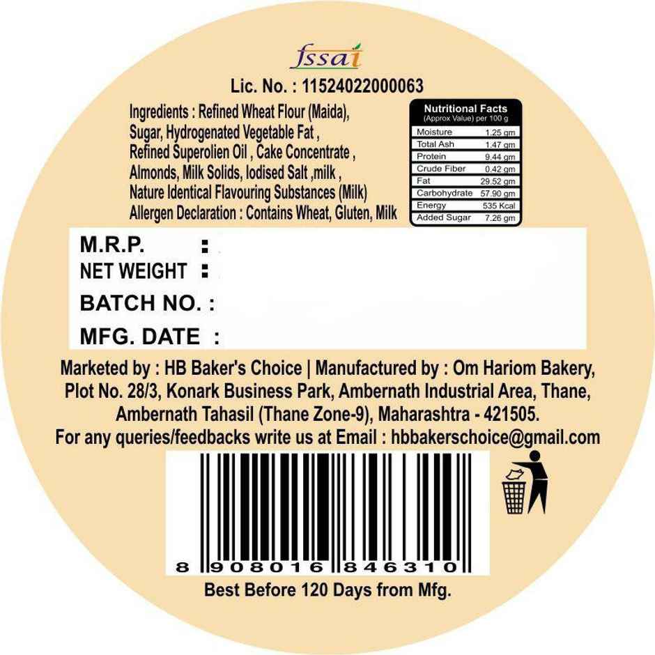 HB BAKERS CHOICE Almond Cake Rusk