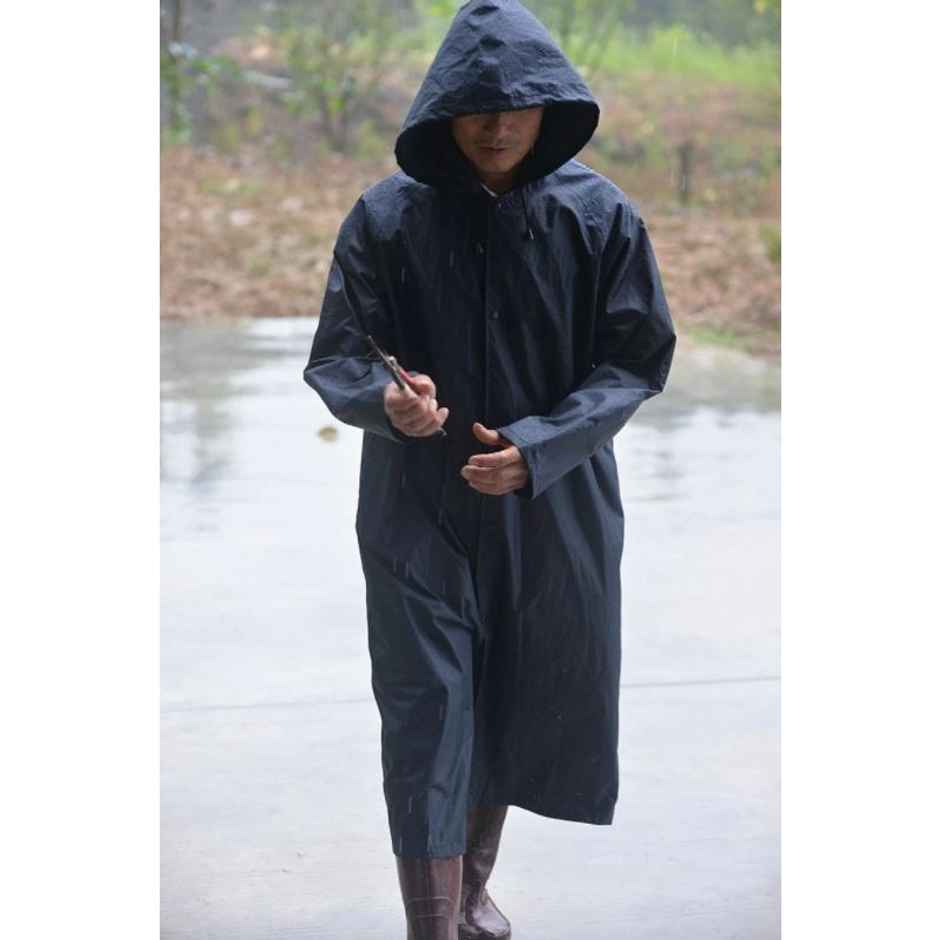 INFISPACE Adult Unisex Polyester Long RainCoat Poncho Barsaati with Adjustable Cap and Cover XXL