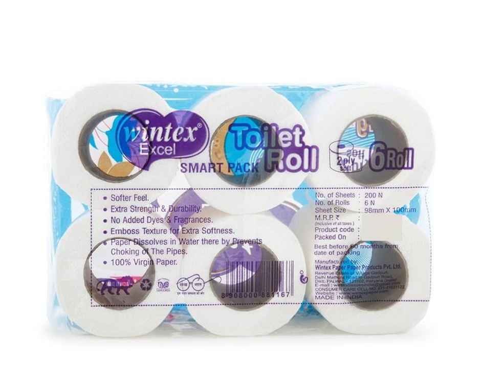 Wintex Excel Toilet Roll 6x1(2Ply)