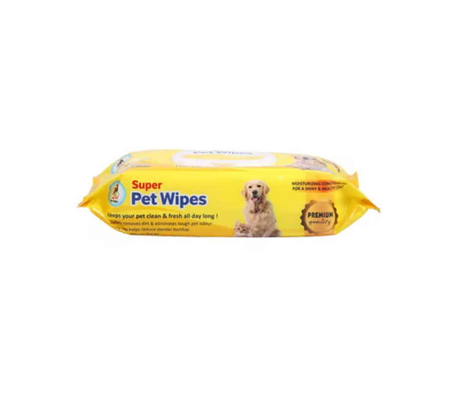 Super Pet Fresh Lime Scent Pet Wipes | 100 Pulls Per Pack