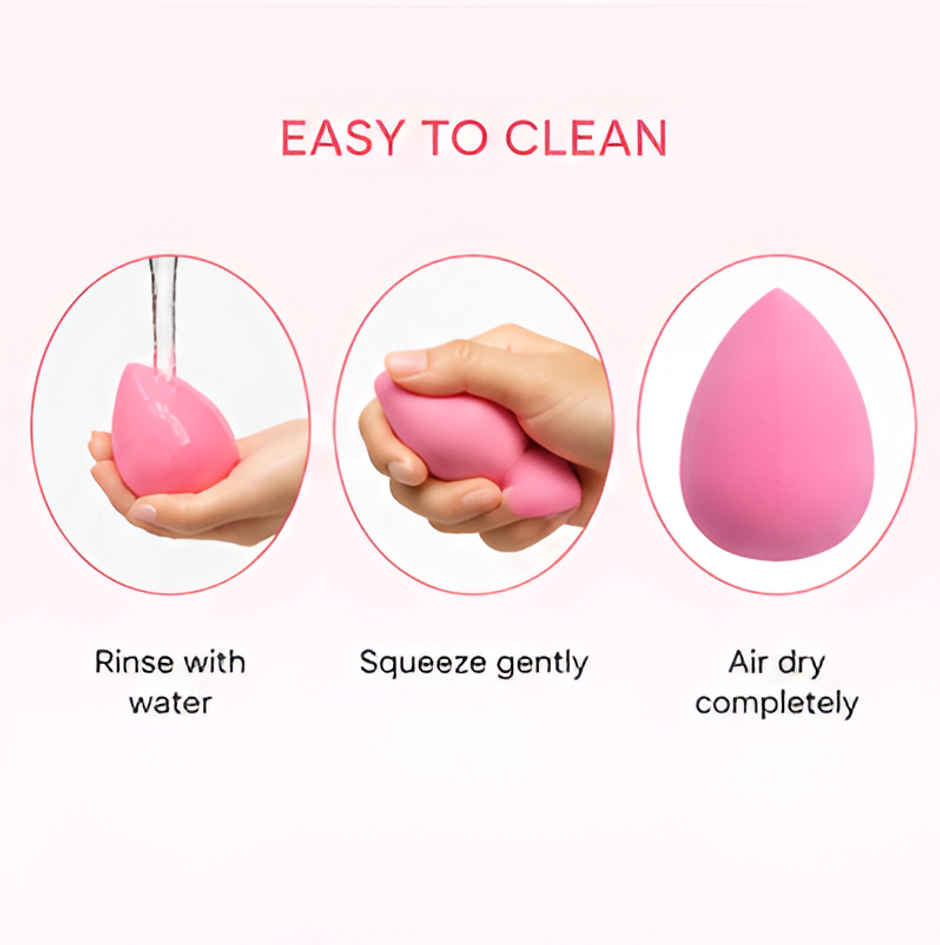 Bronson Professional Beauty Blender Sponge With Holder Case For Liquid, Cream, Powder Mix Color