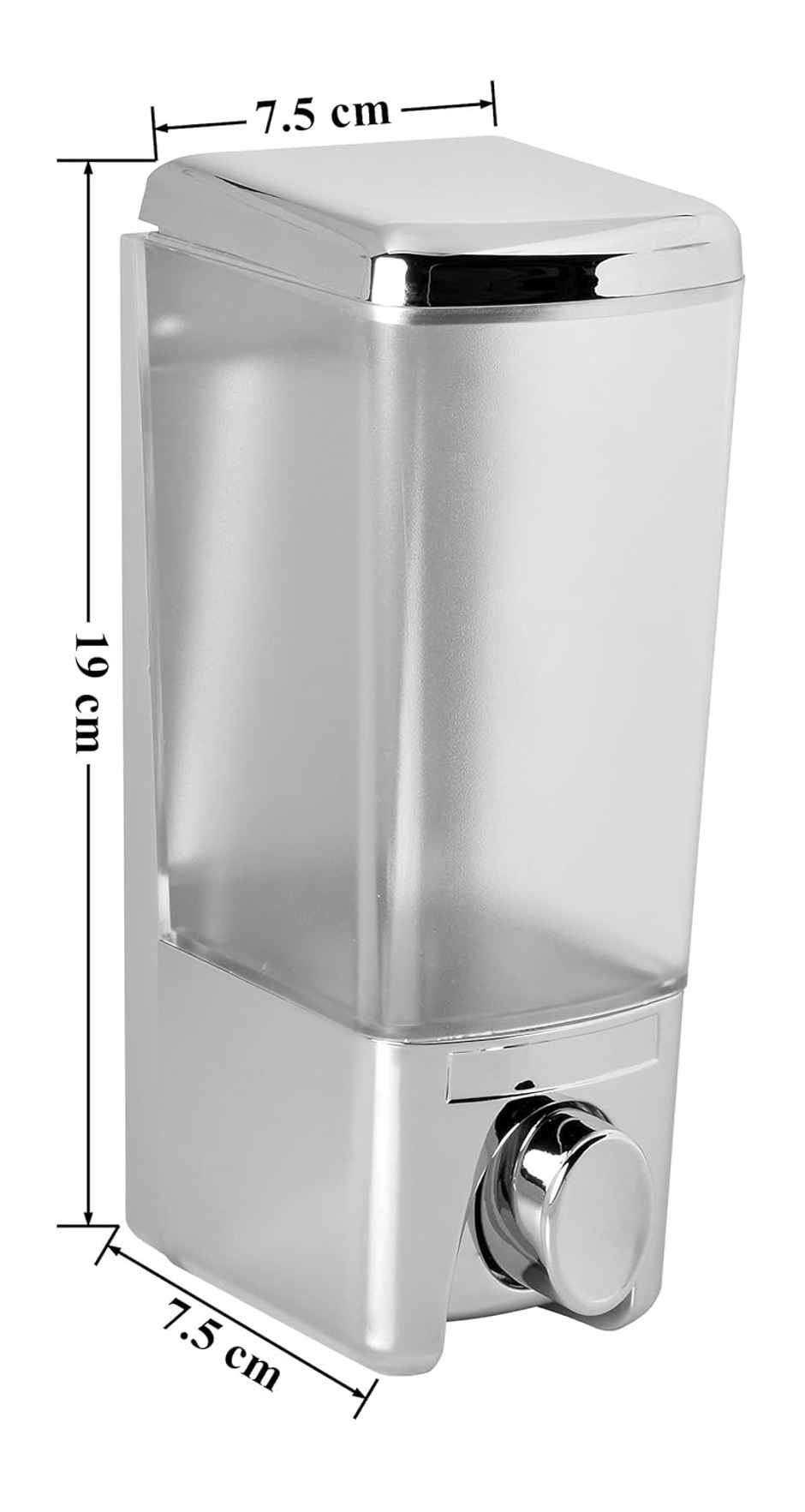Plantex ABS Plastic Refillable Soap Dispenser for Shampoo Body Lotion - Chrome Finish