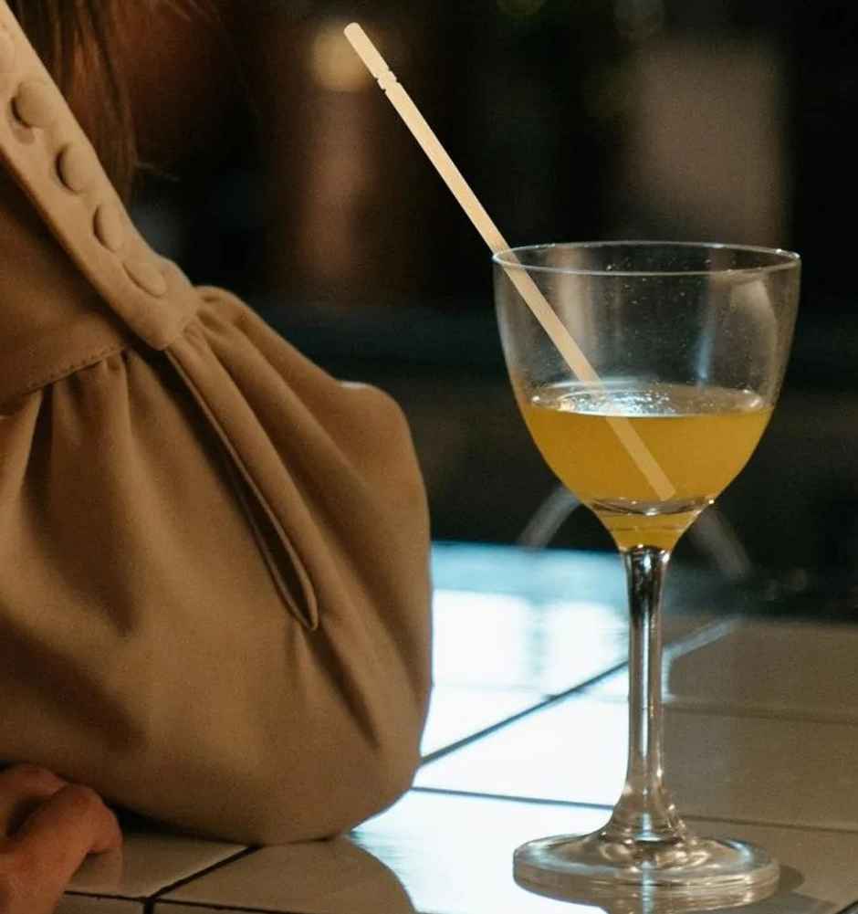 Wooden Cocktail Stirrer - 20 Cm X 5 Mm, Extra Thick, With Groove - Pack Of 25