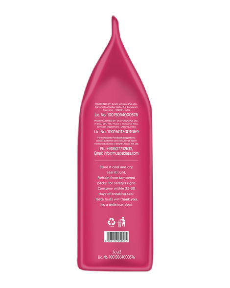 MuscleBlaze Fit High Protein Muesli (Dark Chocolate & Cranberry, 1kg) | 22g Protein