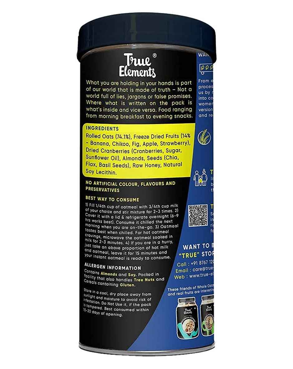 True Elements Oatmeal With Chia and Real Fruits