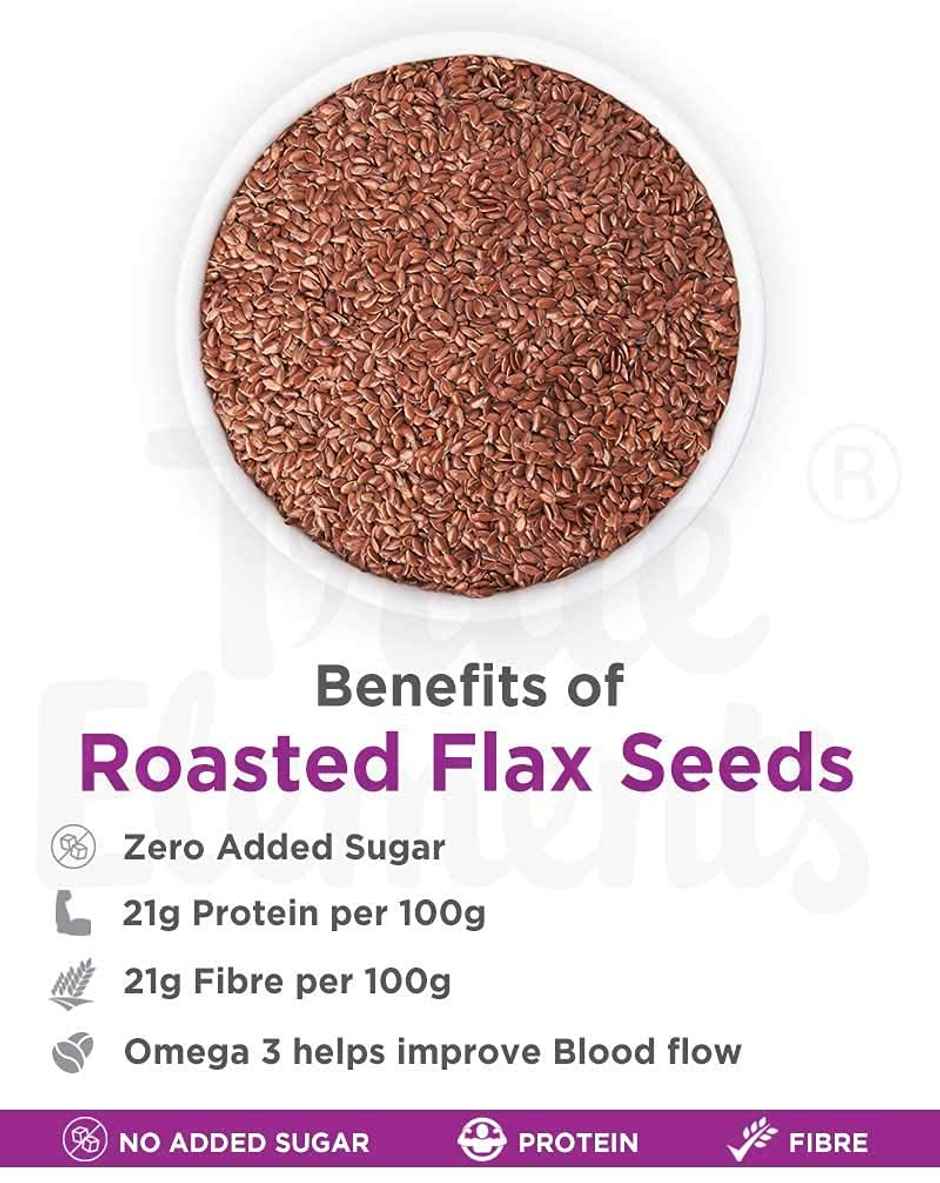 True Elements Flax Seeds Roasted