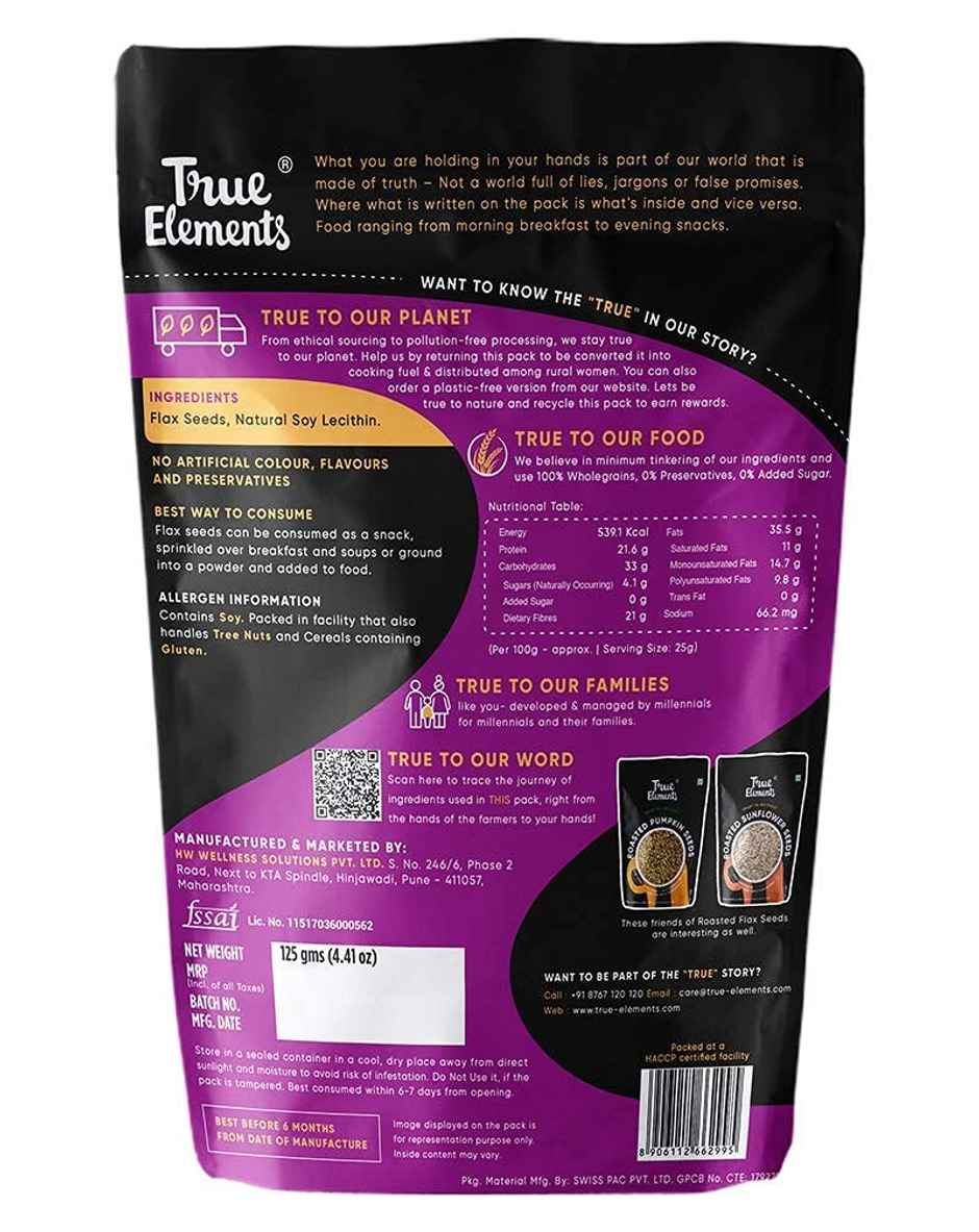 True Elements Flax Seeds Roasted