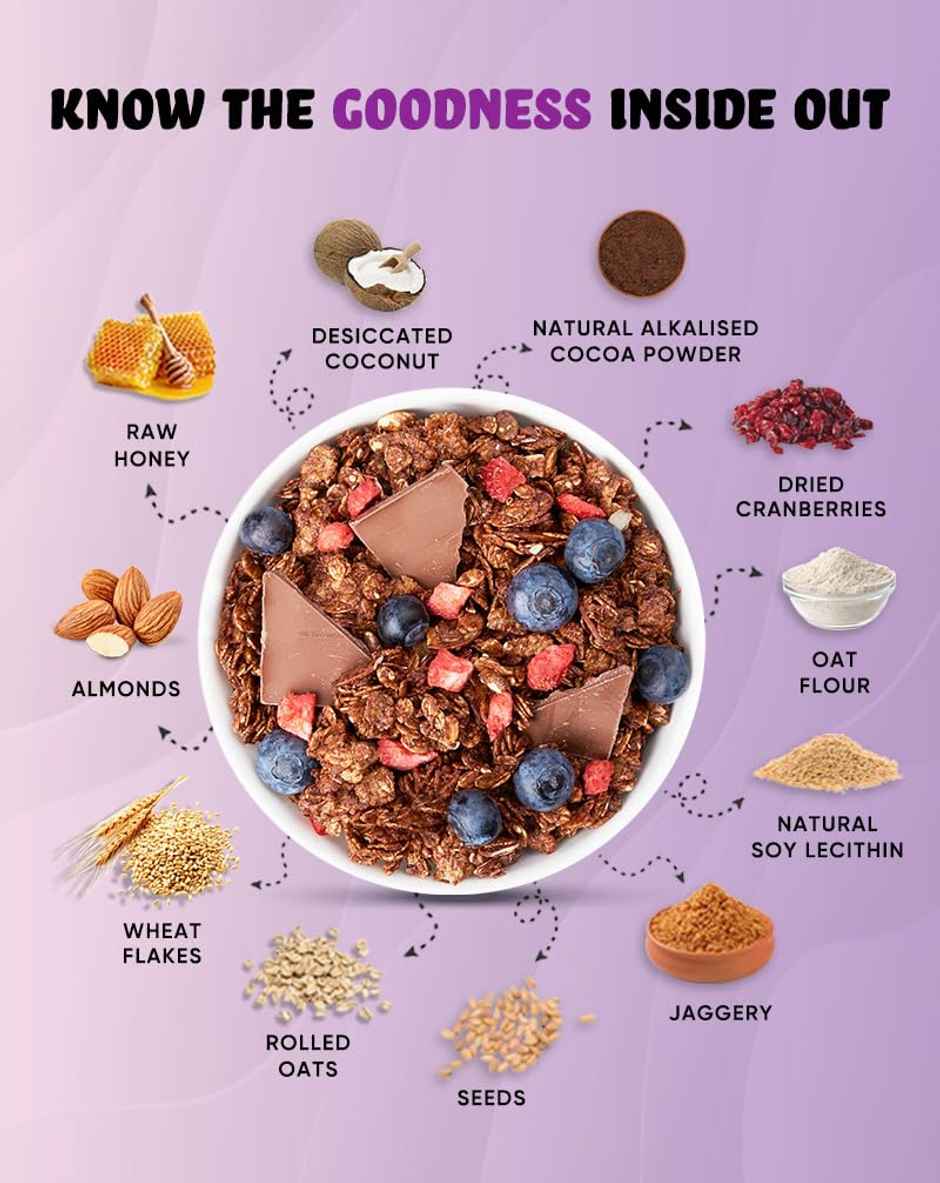 True Elements Granola Muesli Dark Chocolate