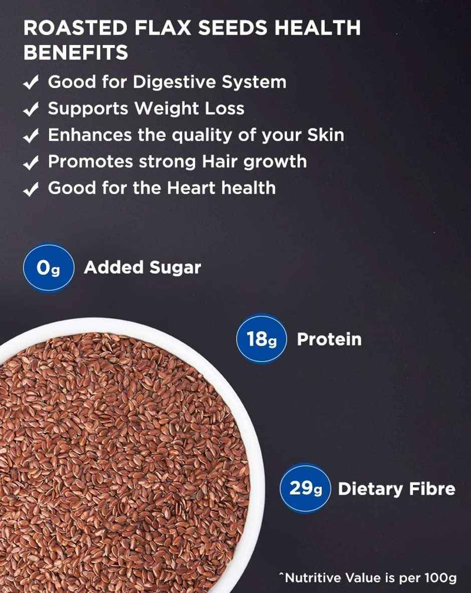 True Elements Flax Seeds Roasted