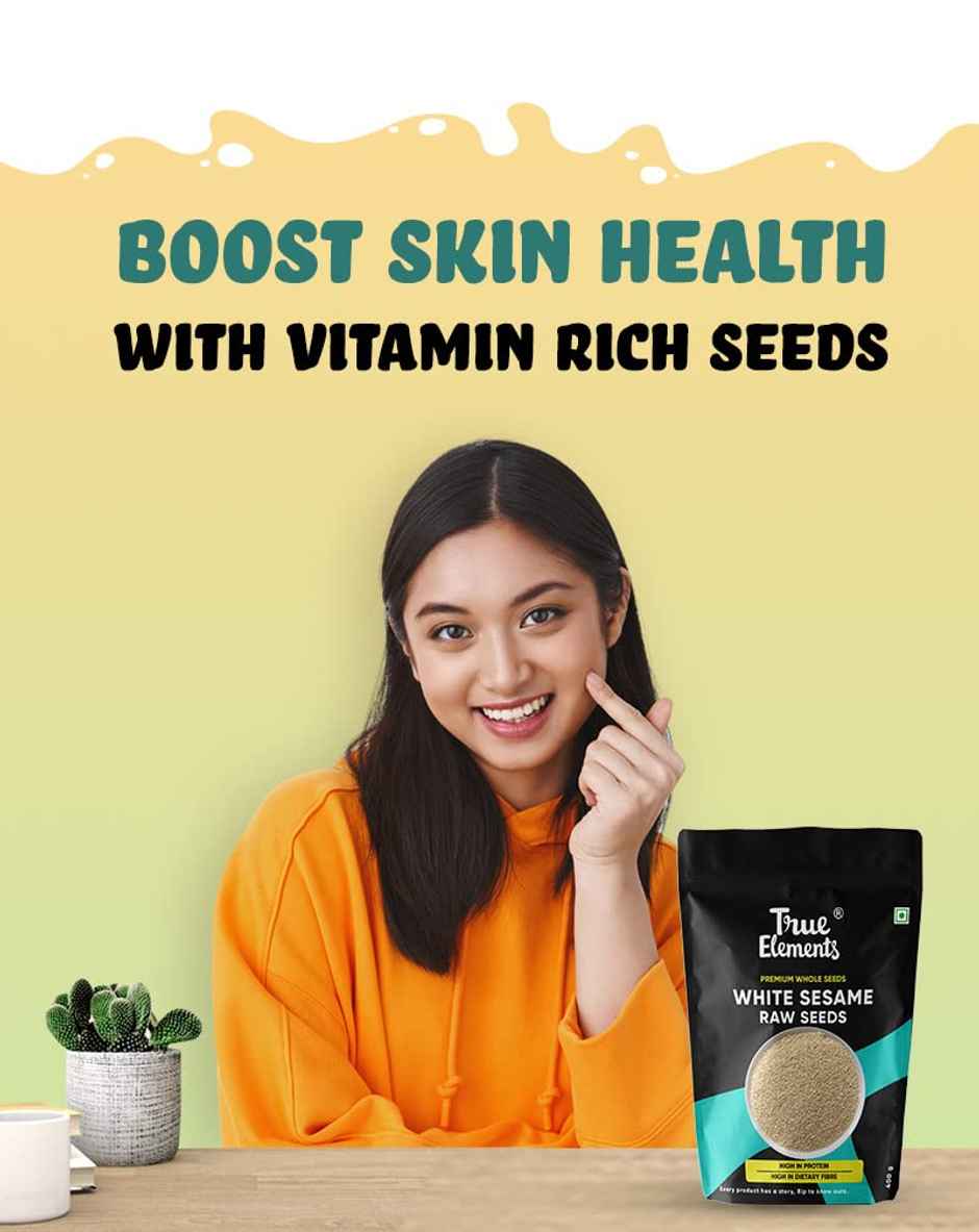 True Elements White Sesame Raw Seeds