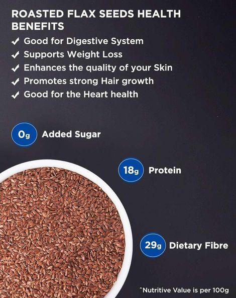 True Elements Flax Seeds Roasted