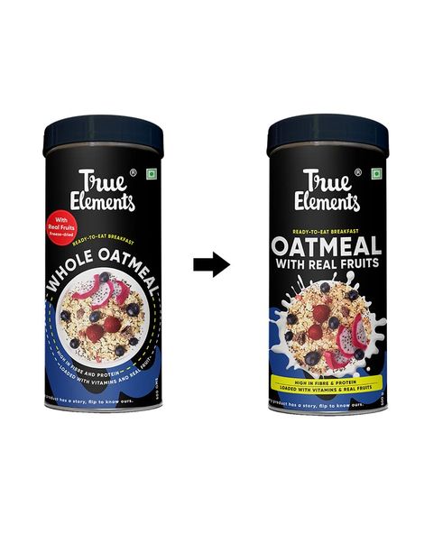 True Elements Oatmeal With Chia and Real Fruits