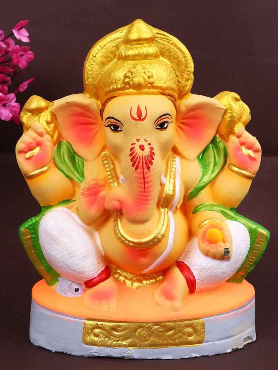 Eco-Friendly | Ganesha Statue Idol | 6 inch | Satvik