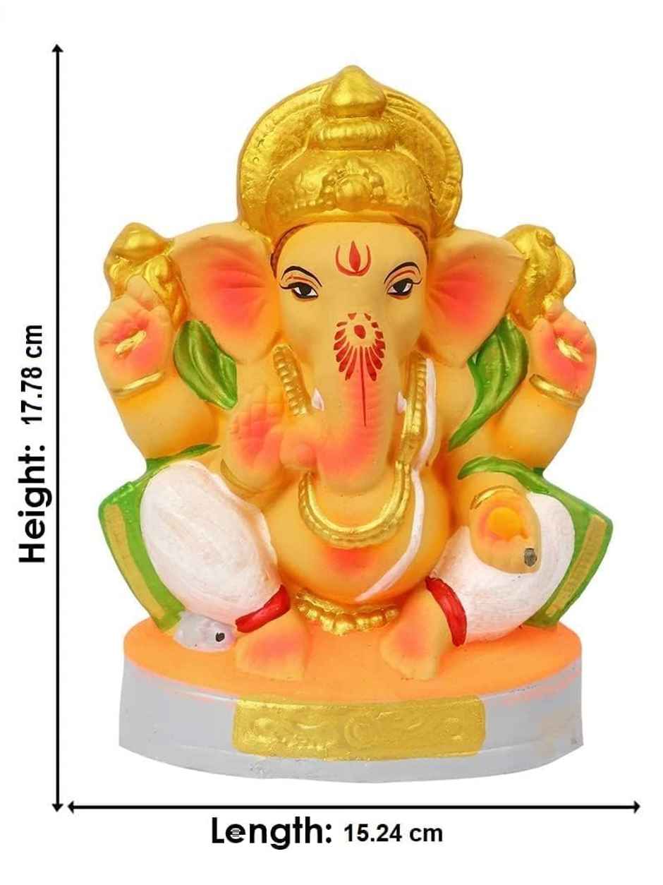 Eco-Friendly | Ganesha Statue Idol | 6 inch | Satvik