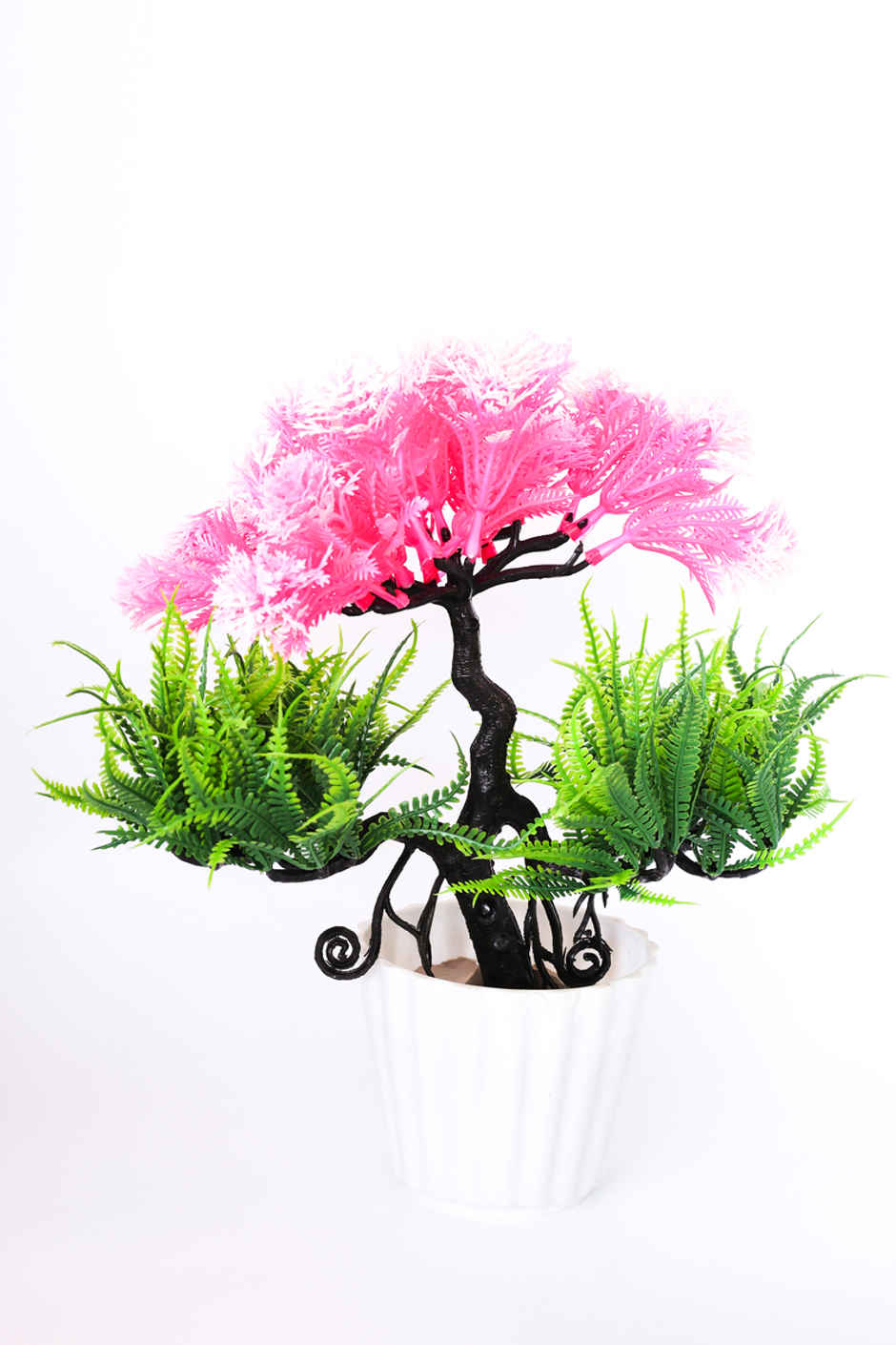 BAY6 Artificial Bonsai Pink and Green Tree