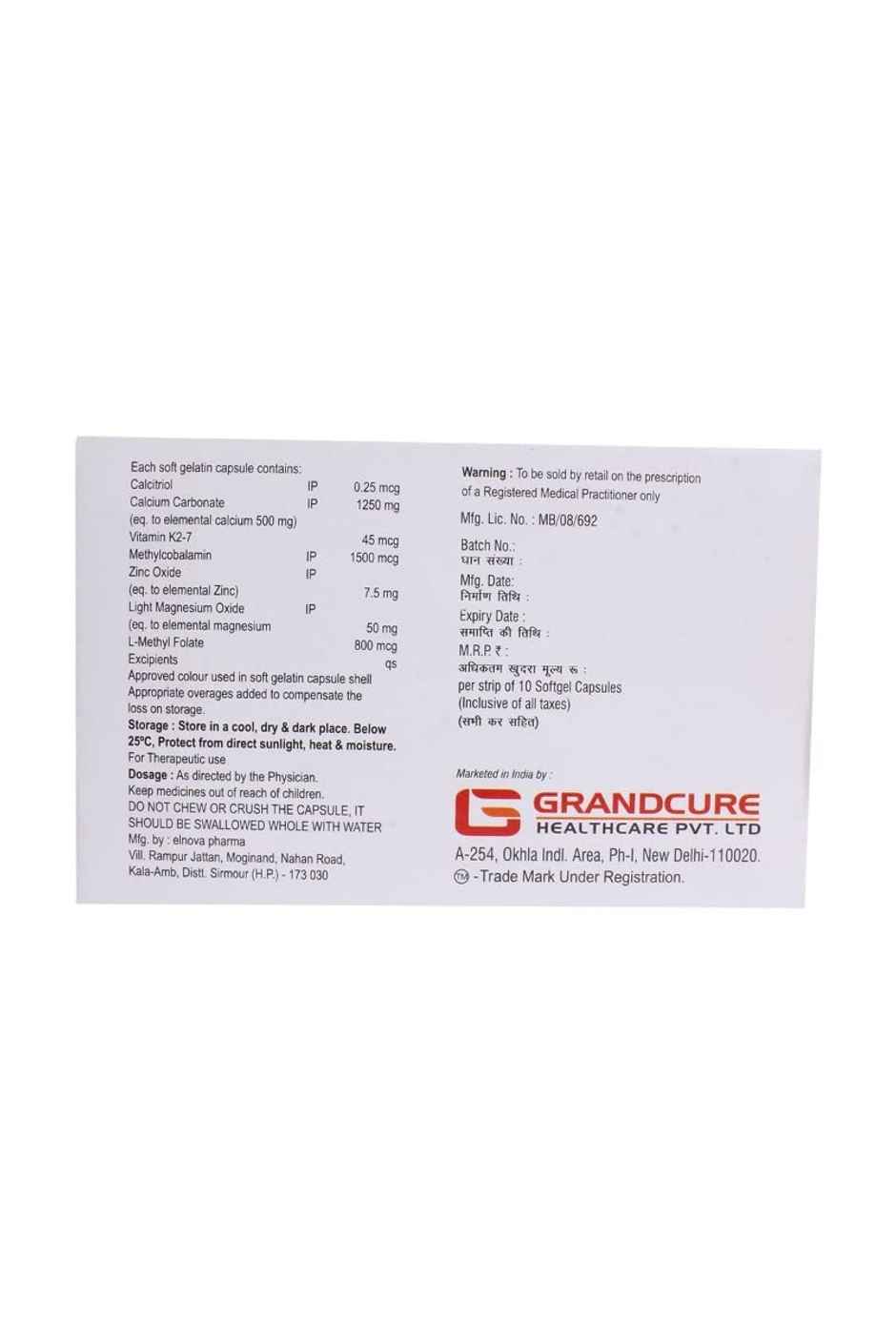 Calcigrand Forte Soft Gelatin Capsule