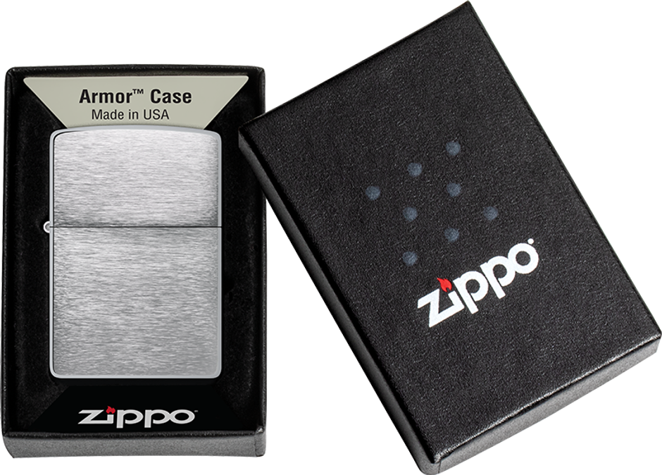 Zippo Armor Brushed Chrome Windproof Pocket Lighter