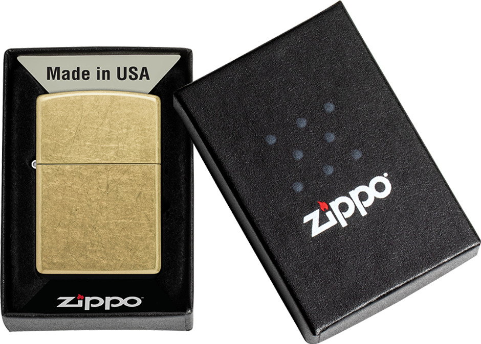 Zippo Classic Street Brass Windproof Pocket Lighter 