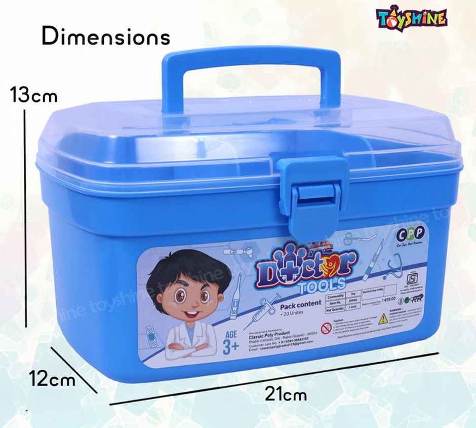 Toyshine Doctor Set For Kids With Stethoscope | 19 Pcs Set | Pretend Play For Toddlers, Boys Girls