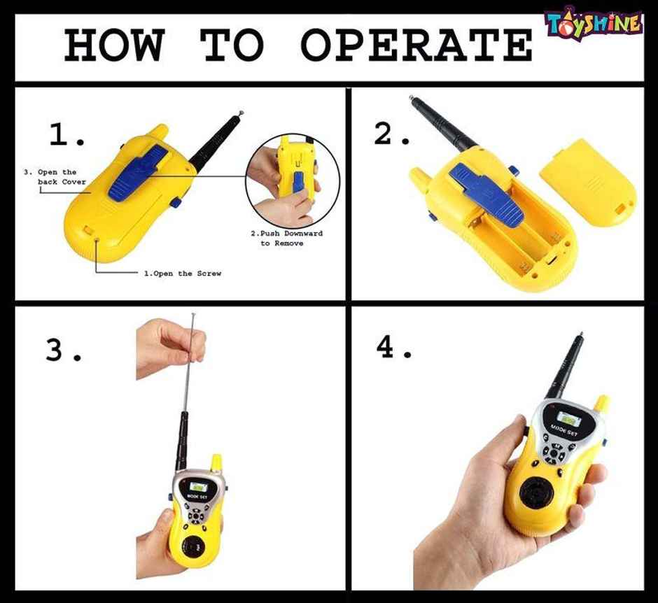 Toyshine Walkie Talkie Musical Toy (Yellow, 3+ Years)(Pack)