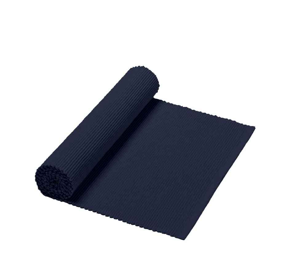 Lushomes Table Runner - Ribbed Navy Blue | 13 x 71 inch