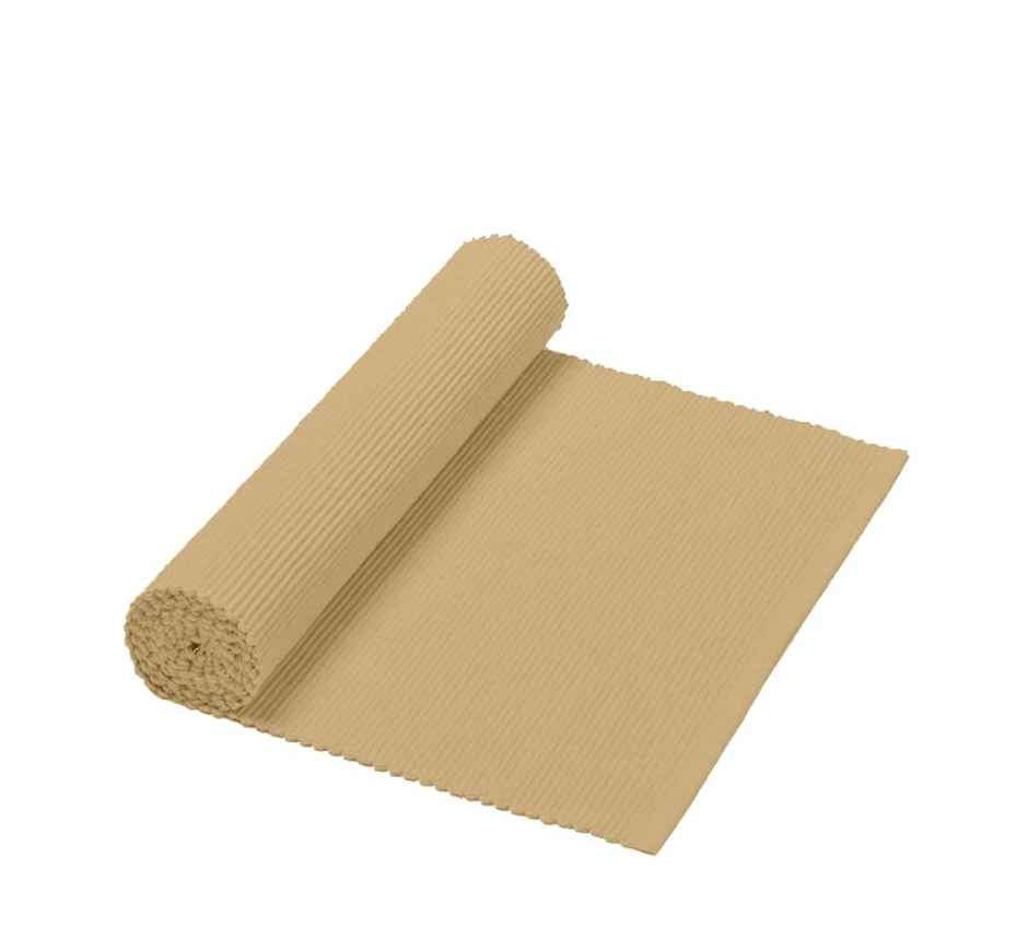 Lushomes Table Runner - Beige | Ribbed | 13 x 71 inch