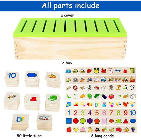 Toyshine Wooden Classification Sorting Box Montessori Toys For Toddlers