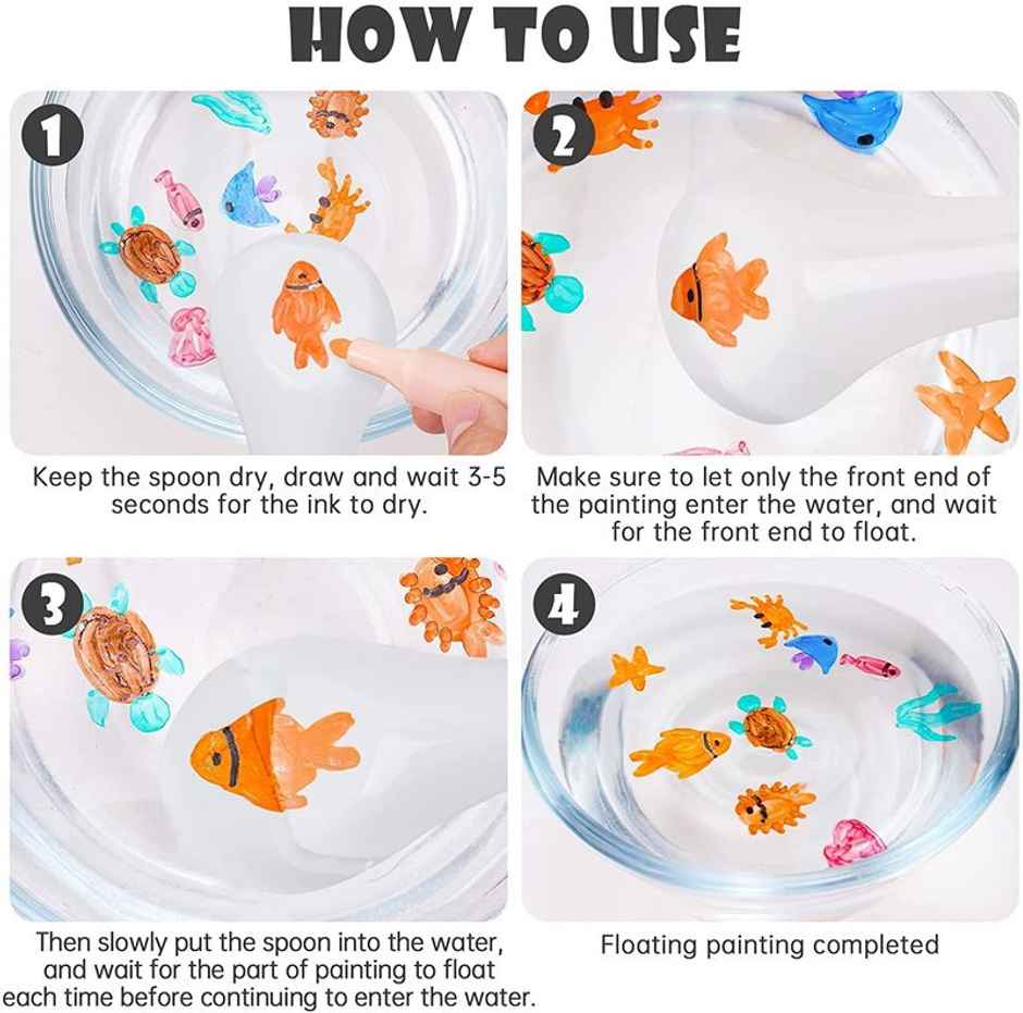 Toyshine Magic Doodle Making Water Erasable Markers Floating Ink Pen Set (Pack Of 8)