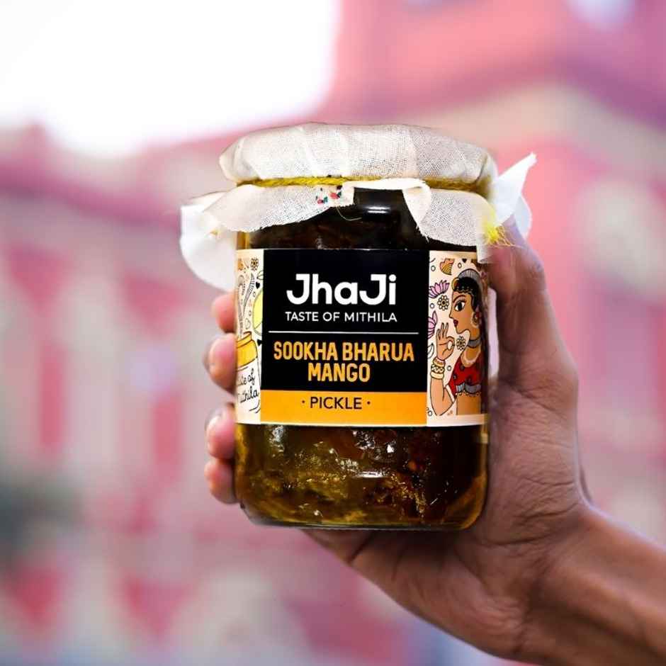 JhaJi Taste of Mithila Aam ka Sookha Bharua Achar Dry Stuffed Mango Pickle