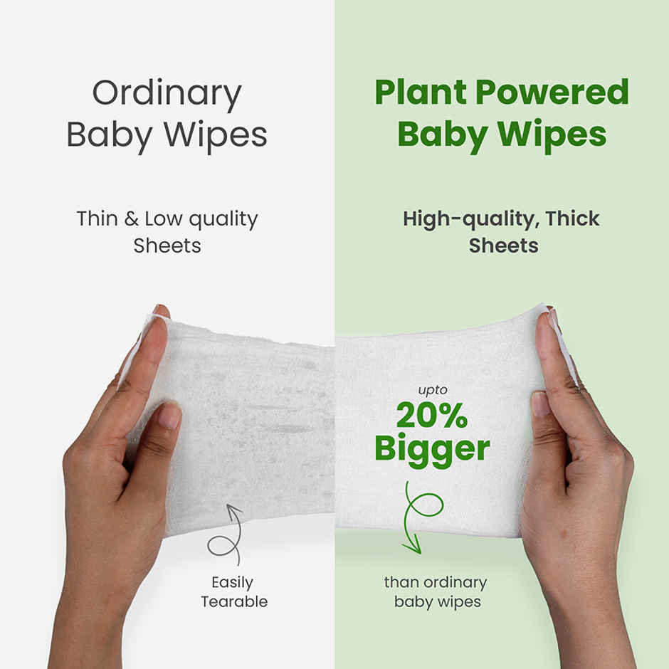 Mother Sparsh Plant Powered Baby Wipes - Natural Cucumber Extract