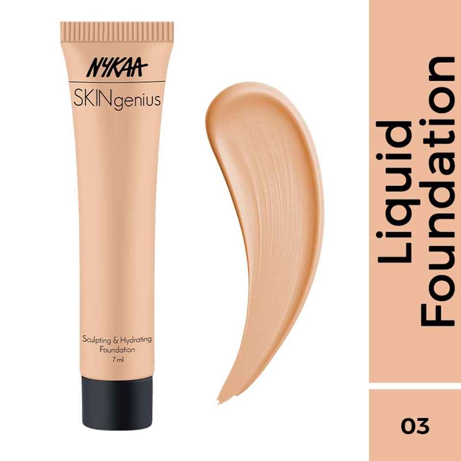 Nykaa Mini Skingenius Sculpting & Hydrating Foundation - Warm Sand 03