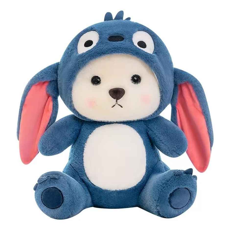 DearJoy Teddy Bear with a Hoodie Blue 30 cm