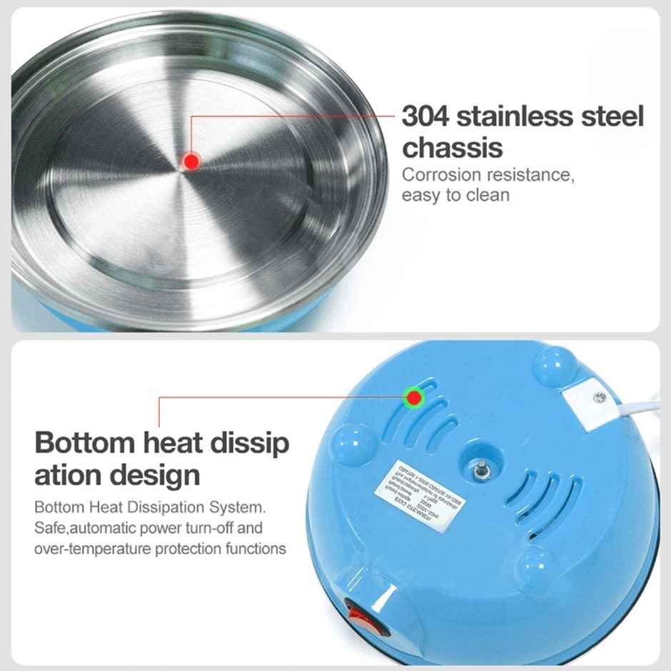 Themisto 350 Watts Egg Boiler/Poacher/Cooker | For Steaming, Cooking & Boiling - 14 Eggs - Blue