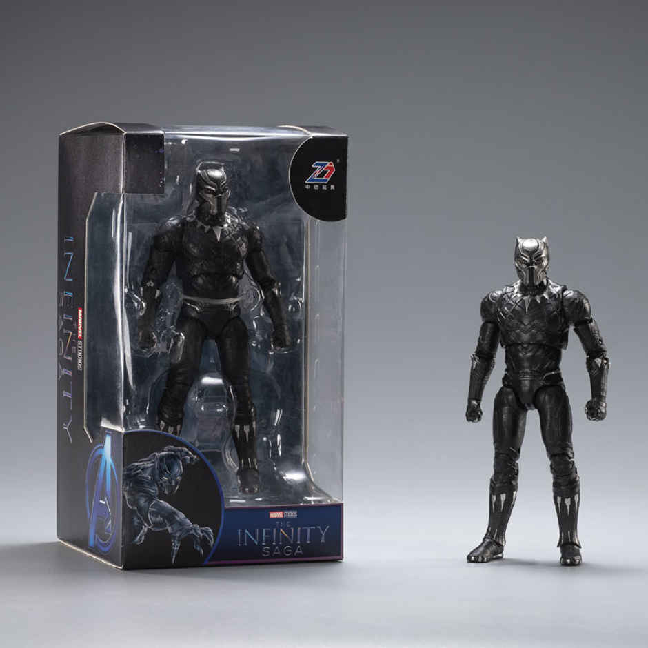Striders Black Panther Action Figure with Plastic Display Holder New Packaging Edition