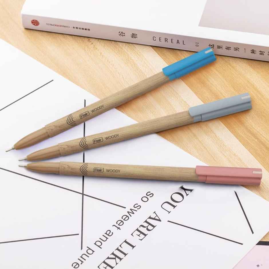 Flair Woody Ball Pen Black Pack Of 5